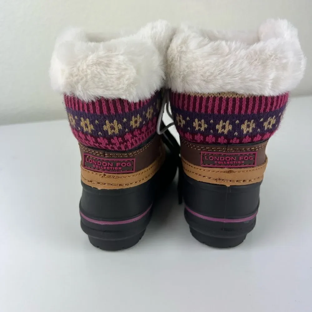 London Fog Little Girls Tiana Cold Weather Lace Up Boots size 5